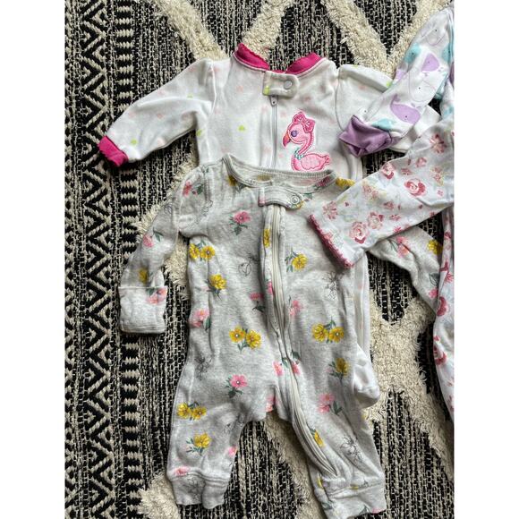 Carters, Mud Pie and More Girls Sizes Newborn-3mo sleepers Zip up and Button - Picture 2 of 7